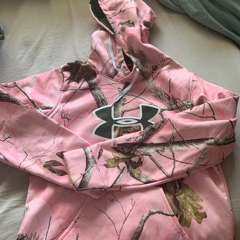 Under armor pink camo hoodie